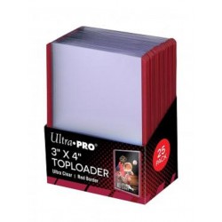 Ultra Pro 3" X 4" Red Border Toploader