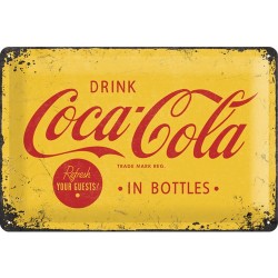 Placa Metalica - Vintage - Coca-Cola In Bottles