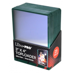 Ultra Pro 3" X 4" Green Border Toploader