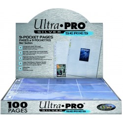 100X Ultra Pro - 9-Pocket Silver Series Page for Standard...