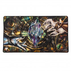Dominaria United Black Stitched Playmat X featuring...